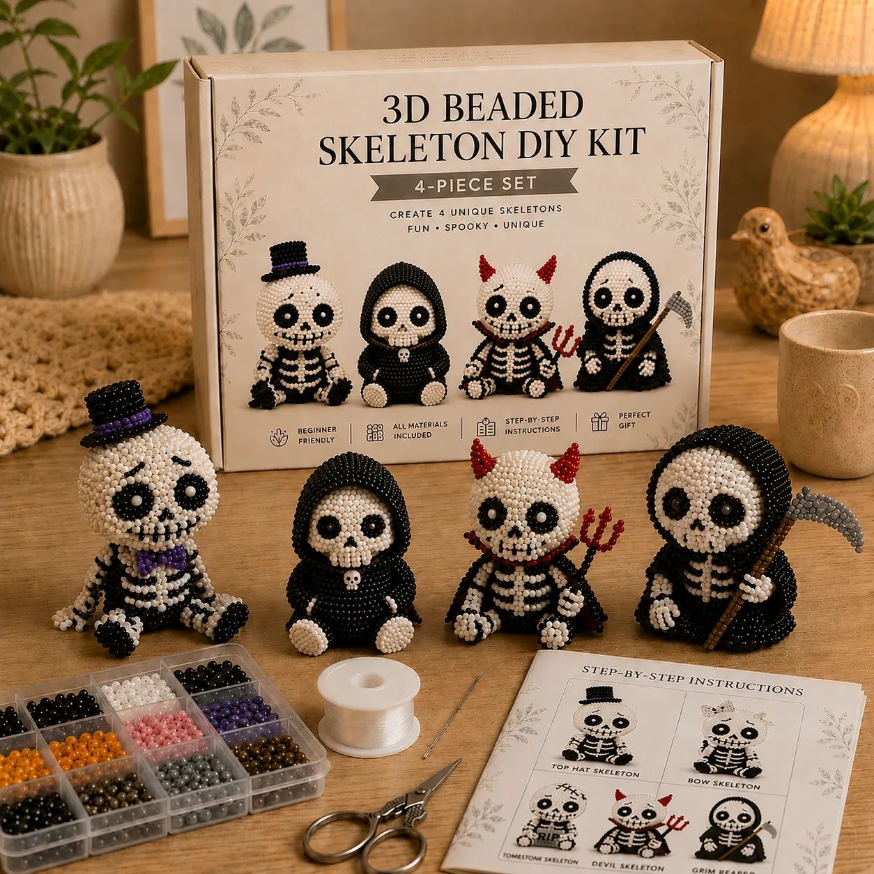 ๐ 3D Beaded Skeleton DIY Kit๐ฅ