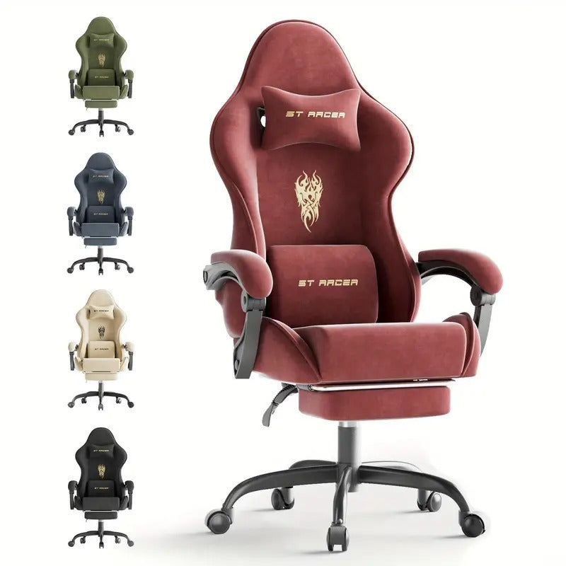 stracer velvet chair footrest high back - Temu