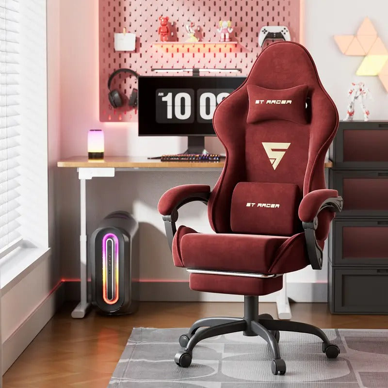 stracer velvet chair footrest high back - Temu