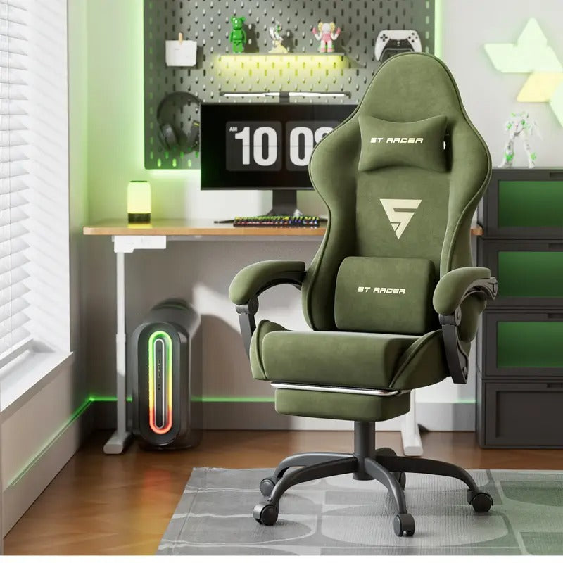 stracer velvet chair footrest high back - Temu