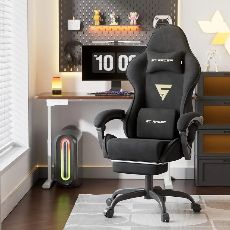 stracer velvet chair footrest high back - Temu