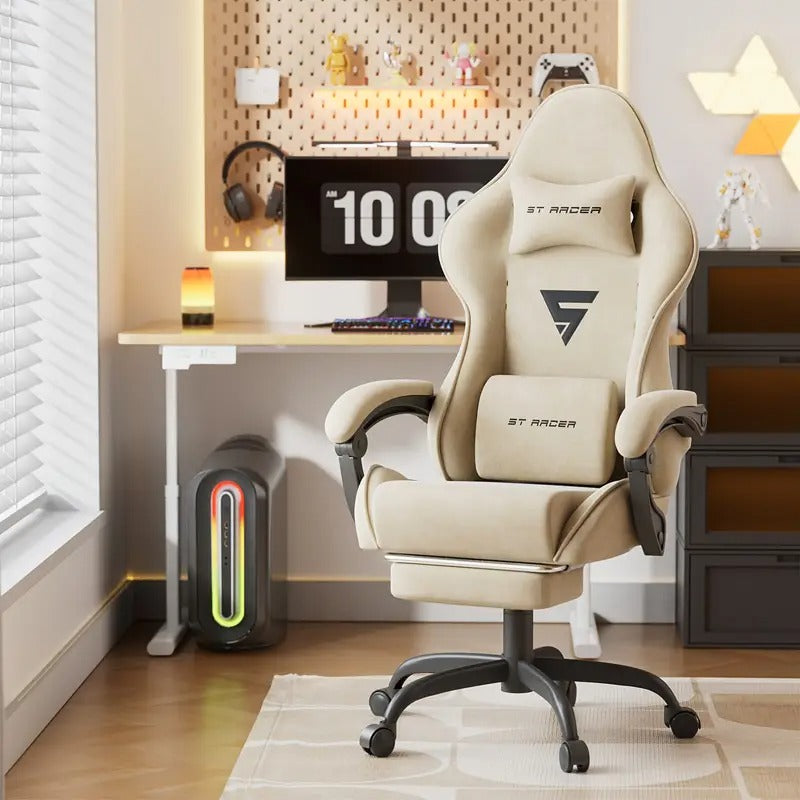 stracer velvet chair footrest high back - Temu