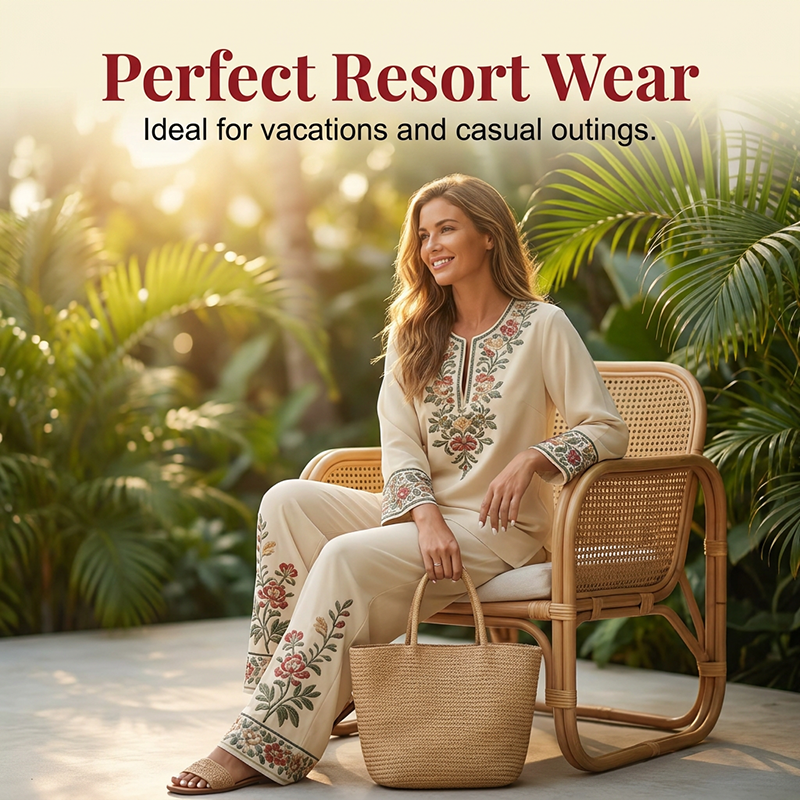 📢📢50% OFF !! ⏰ Women's Long Sleeve Blouse & Wide-Leg Trousers Set – Flowy, elegant & lightweight – perfect for work, brunch or travel – chic 2-piece style 🌸